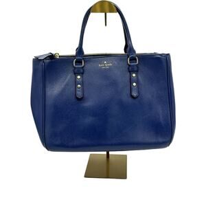 Kate Spade Leighann Mulberry Street Asilah Blue Leather Tote Bag*Beautiful